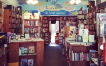 Image of interior of Chop Suey Bookstore. 