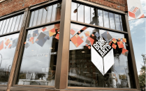 WNY Book Arts storefront on Mohawk and Washington inersection in Buffalo. 