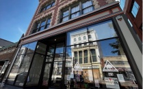 Buffalo Hostel and BOX Gallery_Main Street storefront. 