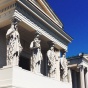 Eight Caryatid Figures at the Albright Knox art gallery. 