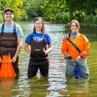 The work began in July with the installation of water tanks at UB and an opportunity to collect gravid (pregnant) female mussels from a local creek bed. 