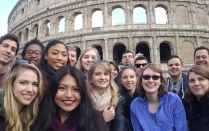 Classics students at the Colosseum. 