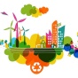 Illustration of a sustainable city. 