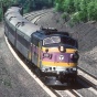 MBTA 1101 on the Northeast Corridor — probably in Sharon, Mass., — in June 1982. 