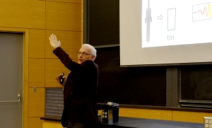 Professor Paul Corkum giving the Ta-You Wu lecture. 