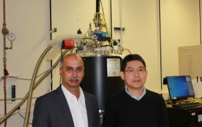 Zoom image: Professor Sambandamurthy Ganapathy (left) and Prof. Hao Zeng (right).