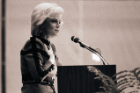 CBS News correspondent Lesley Stahl spoke in Alumni Arena as part of the 1988-89 Distinguished Speakers Series. Photo: UB Archives