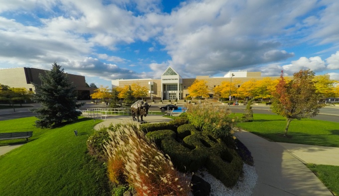 View of the North Campus in the fall.
