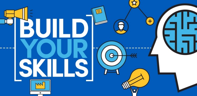 Graphic that says, "Build your skills". 