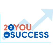 An infographic that says, Two times you equals success. 