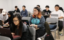 Students in classroom. 