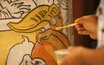 National Museum of the American Indian - painting restoration. 