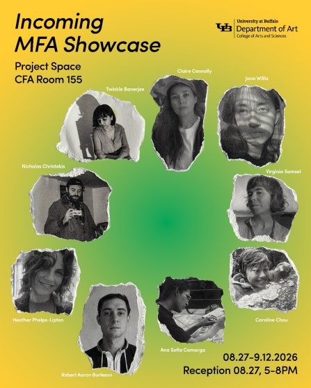 Zoom image: Incoming MFA Showcase reception Thursday, 8/27, 5-7PM 