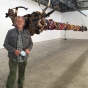 Reinhard Reitzenstein with "We All Felt That" sculpture. 