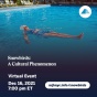 Zoom image: Snowbirds poster, woman floating in pool with white bathing cap