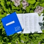 University at Buffalo 2024 undergraduate commencement programs, sitting on a bush of flowers. 