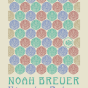 4 color risograph print, depicting a repeating pattern of a circular, leafy shaped line drawing motif. The pattern is periwinkle, light teal, burgundy, and light brown, on a tan background. Text: Noah Breuer Návrat • Return Nadacní fond Morauska krása, Breclav, Ceská republika 28. zari 2024 - 16. brezen 2026 www.moravskakrasa.cz www.havlickovavila.cz. 