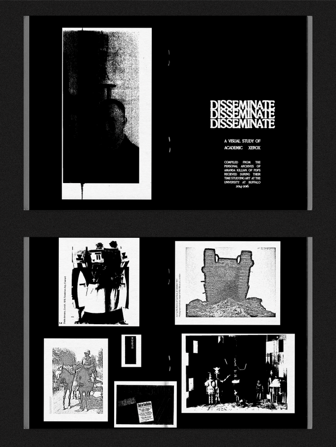 Zoom image: Disseminate, Digital Collage Zine, 25 pages. Published October 5 2025 