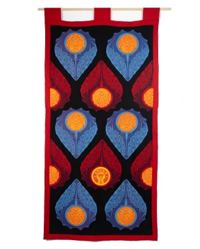 Zoom image: Noah Breuer Zwirn Banner, 2024  Screenprint on Felt 86 x 42 inches 