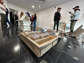 Zoom image: &ldquo;Bodily&rdquo;, reception at Gallery at Seneca, April 11, 2026. 