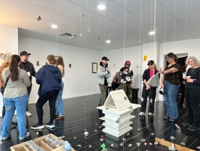 Zoom image: &ldquo;Bodily&rdquo;, reception at Gallery at Seneca, April 11, 2026. 