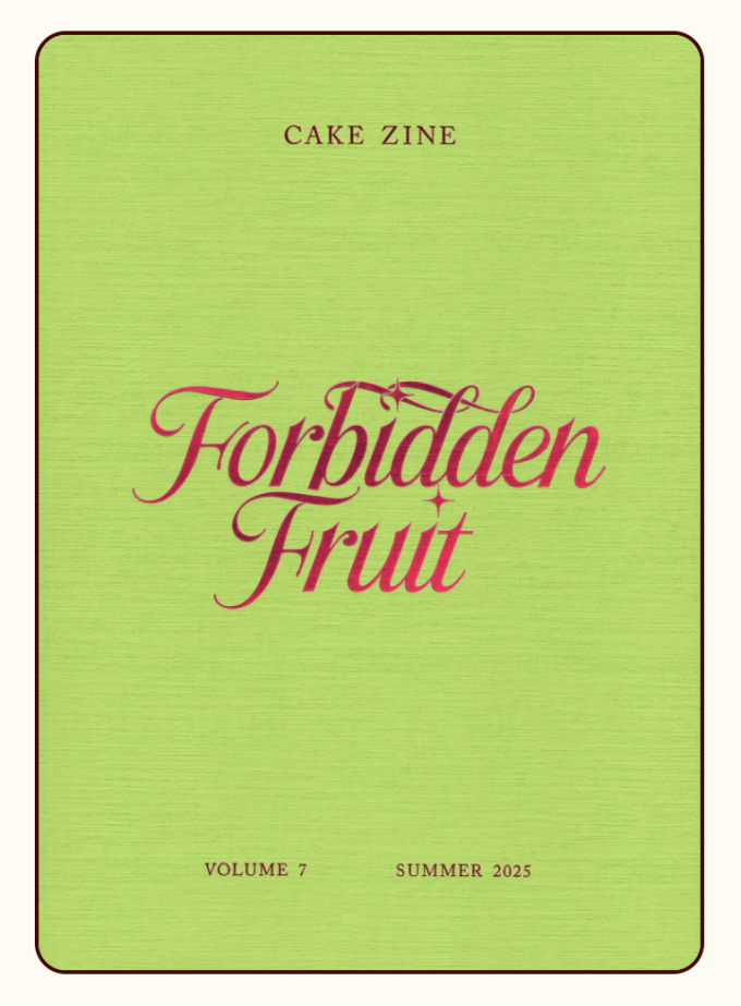 Forbidden Fruit green magazine cover. 