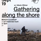 Zoom image: Poster for beach cleanup event to turn trash into art supplies.