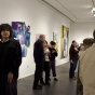 People in an art gallery. 