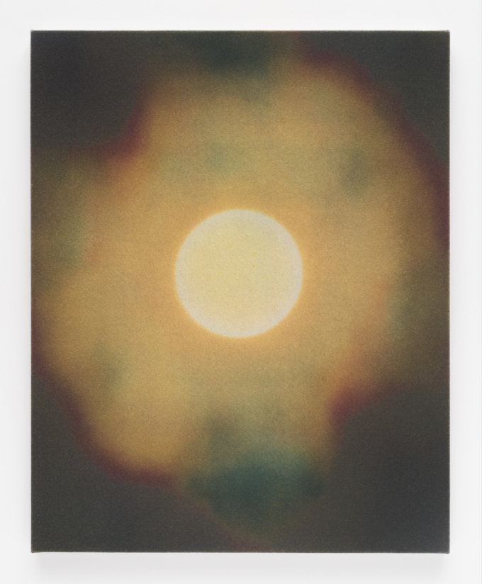 Zoom image: John Opera, Sun/Sky 15, 2014/2026. Gum bichromate on stretched canvas; 25 x 20 x 1 in. 