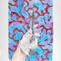Zoom image: Noah Breuer, "Linen Glove, Silver Yad", 2026, Colored Pencil on Vellum, 25 x 18 ins. 