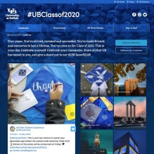 UB Class Of 2020 webpage snapshot. 