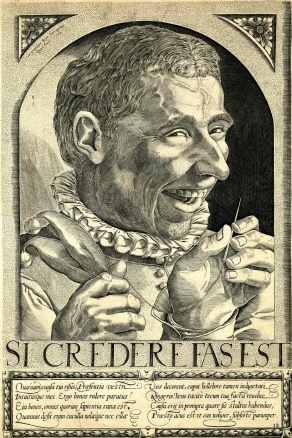 Zoom image: Matthias Quad, Si Credere fas est, 1588. Engraving, 33.7 x 22.3 cm. © The Trustees of the British Museum. 1874,1010.237. 