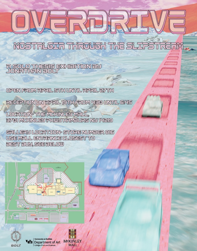 Jon Bolt's MFA thesis exhibition poster. 