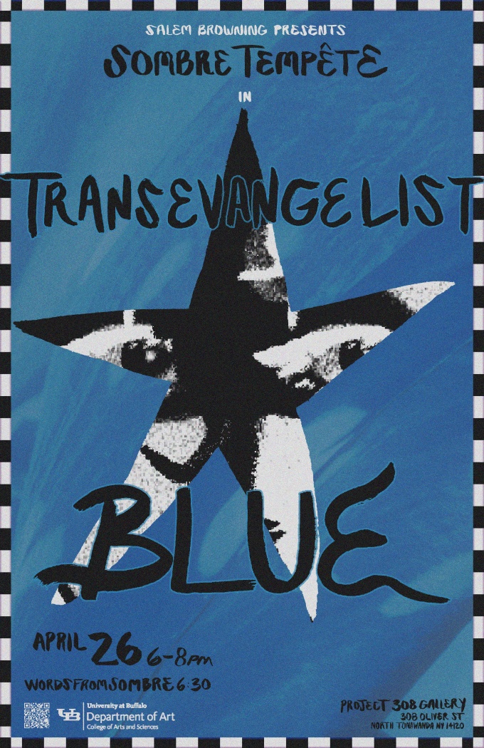 Salem Browning's MFA thesis exhibition poster. 