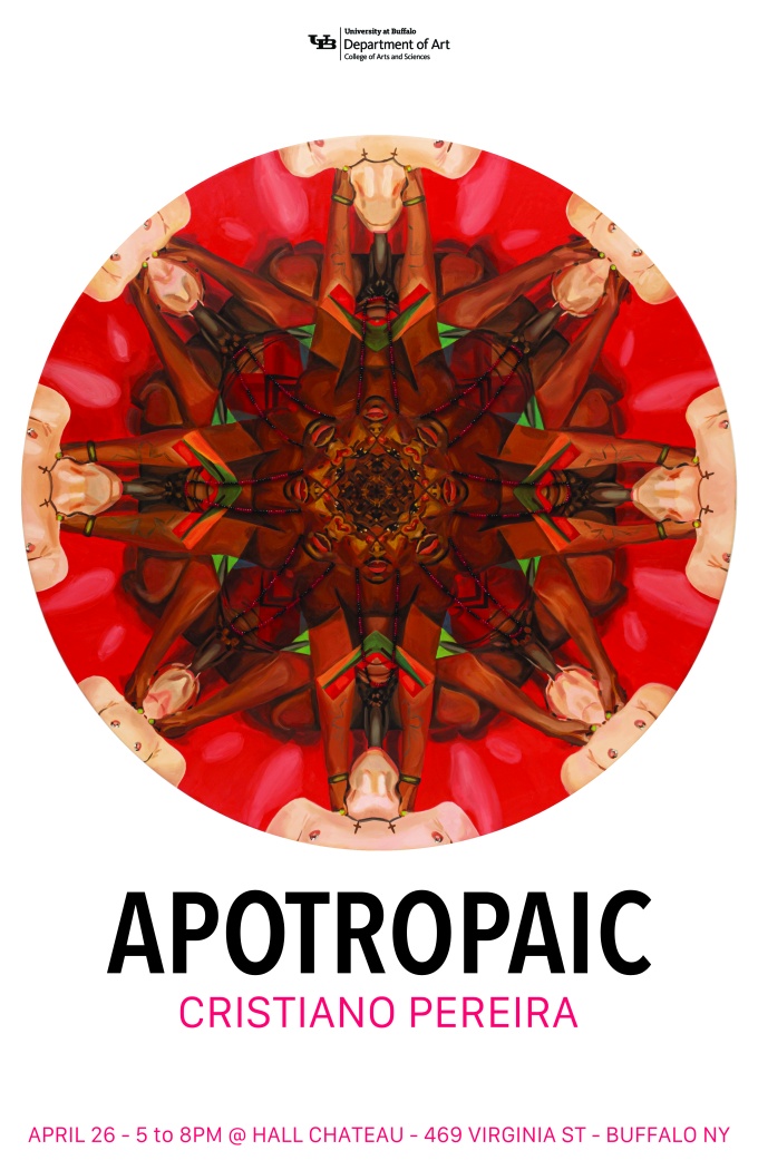 Cristiano Pereira's MFA thesis exhibition poster. 