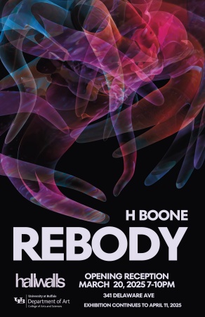 Zoom image: &quot;Rebody&quot; exhibition poster by H Boone. 