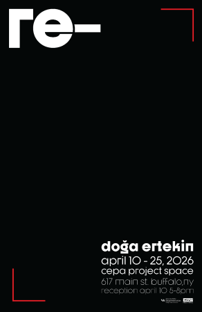Zoom image: Doga Ertekin exhibition poster for "re-"