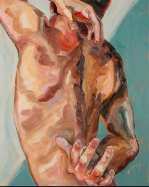 Zoom image: Nick Bonvissuto Chiastic, 2024 Oil on canvas, 24 x 18 in. Sweet Home High School 