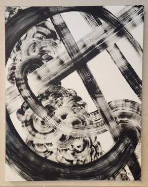 Zoom image: Ava May Coonts, "Nichts", 2025, Acrylic on Canvas, 30x40 Pioneer High School; Teacher: Matthew Daggett 