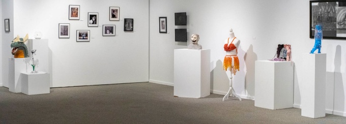 Student work in the Gallery. 