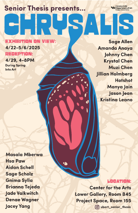 Zoom image: Poster design by Jade Valkwitch More on the Chrysalis exhibition. 