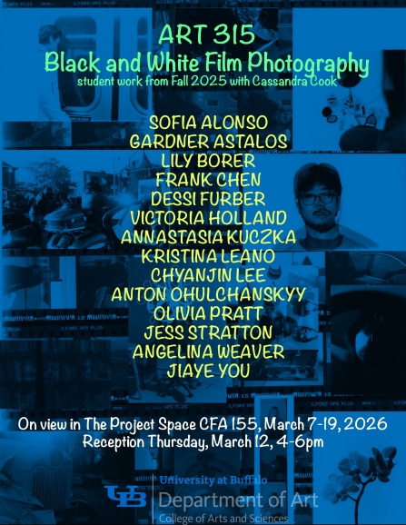 Zoom image: Exhibition poster for ART315 Black and White Film Photography