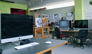 iMacs in the computer lab. 