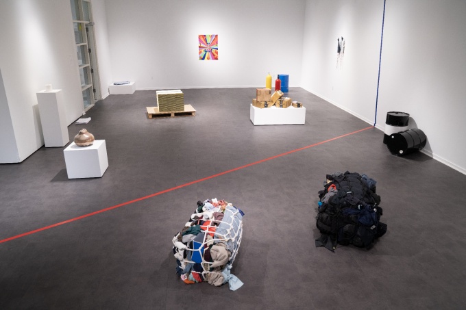 Zoom image: Installation shot of Social Minimalism, an exhibition curated in the Department's Lower Gallery, by Art History Faculty member Theo. Triandos, in Fall 2025. 