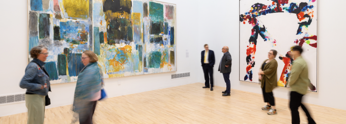 Visitors at UB Art Galleries. 