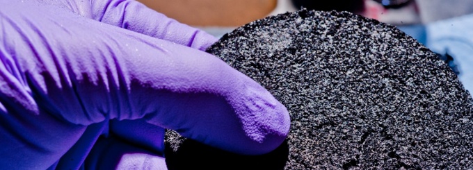 Close up view of Graphene. 