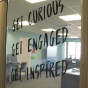 Door of the ELC reading: Get Curious, Get Engaged, Get Inspired. 