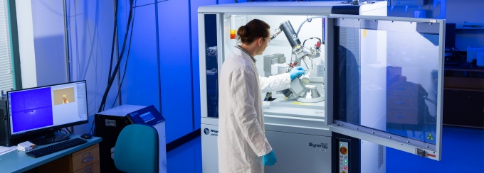 Chemistry students in the Natural Sciences Complex. 