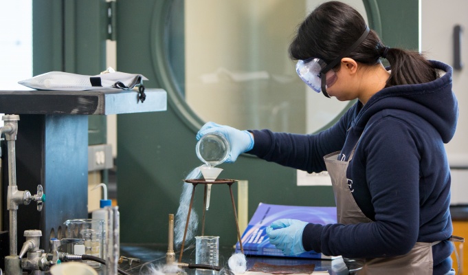 Chemistry students in the Natural Sciences Complex.