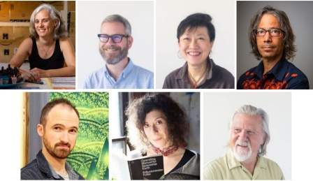 Artists Noah Breuer, Millie Chen, Joan Linder, Matt Kenyon, Reinhard Reitzenstein, Stephanie Rothenberg and Paul Vanouse. 